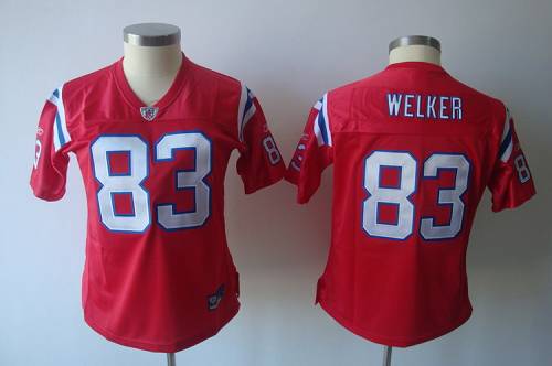 Patriots #83 Wes Welker Red Women's Alternate Stitched NFL Jersey